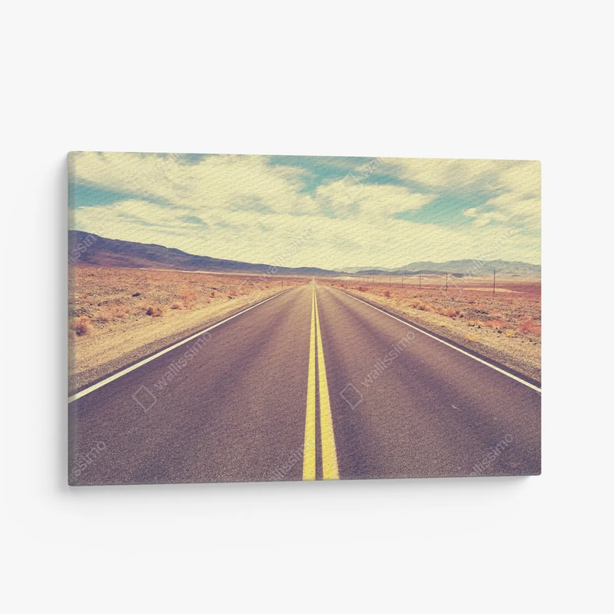 Leinwandbild vintage wüstenstraße, Death Valley – Wallnifity® Leinwandbild vintage wüstenstraße, Death Valley – Wallnifity®