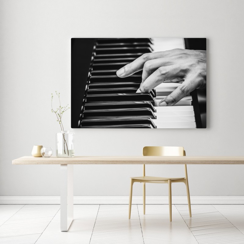 Leinwandbild hände am klavier in bewegung – Wallnifity® Leinwandbild hände am klavier in bewegung – Wallnifity®