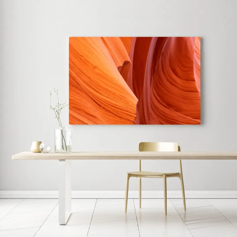 Leinwandbild warmer sandstein schlucht abstrakt – Wallnifity® Leinwandbild warmer sandstein schlucht abstrakt – Wallnifity®