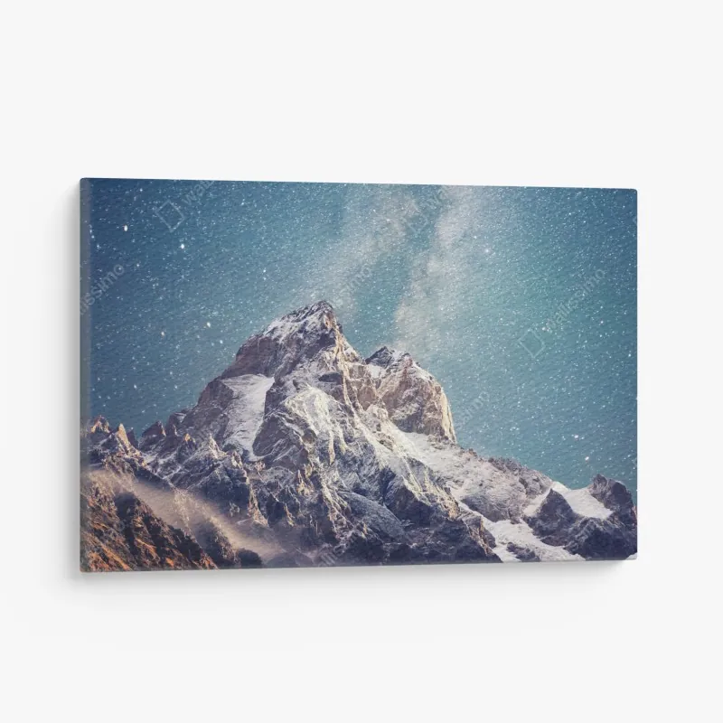 Leinwandbild nebeliger mamutbaumwald im goldenen vintagelicht – Wallnifity®