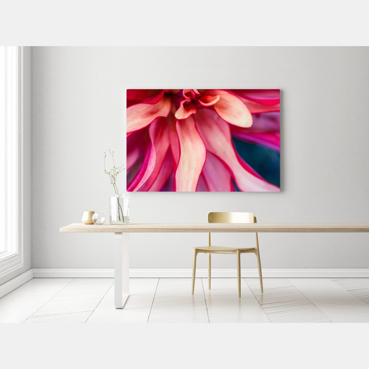 Leinwandbild vibrantes rosa blütenmakro – Wallnifity® Leinwandbild vibrantes rosa blütenmakro – Wallnifity®