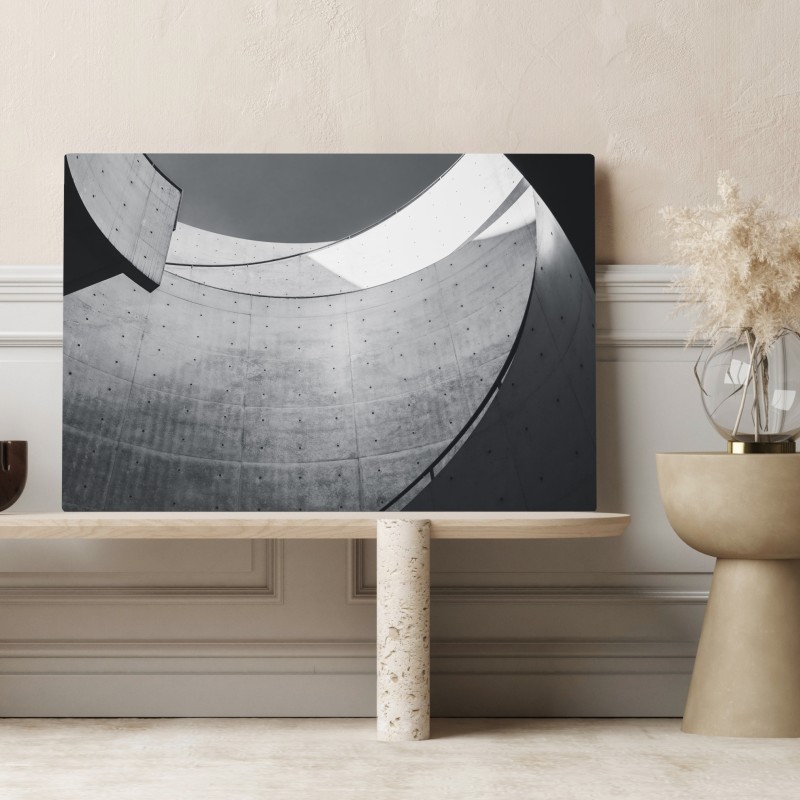 Leinwandbild geschwungene beton-spiraltreppe – Wallnifity® Leinwandbild geschwungene beton-spiraltreppe – Wallnifity®