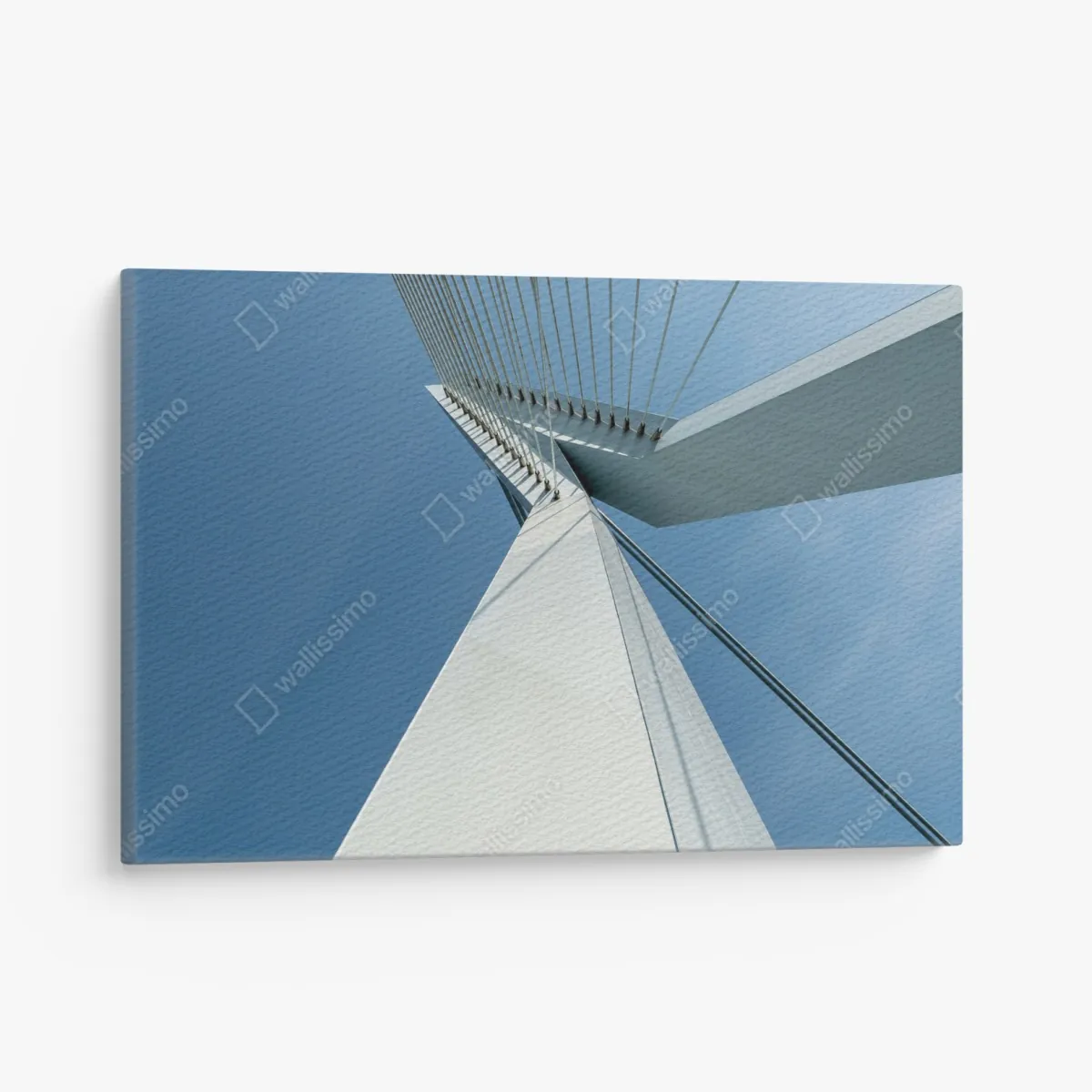 Leinwandbild aufsteigende linien: moderner brückenpylon – Wallnifity® Leinwandbild aufsteigende linien: moderner brückenpylon – Wallnifity®