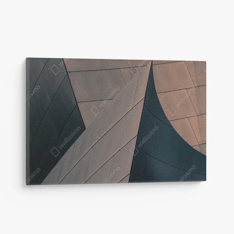 Leinwandbild nebliger immergrüner wald panorama – Wallnifity®