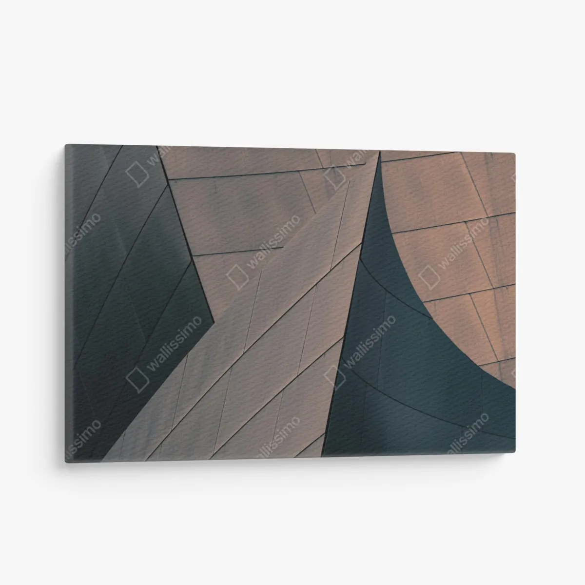 Leinwandbild geometrische architekturformen aus metall – Wallnifity® Leinwandbild geometrische architekturformen aus metall – Wallnifity®