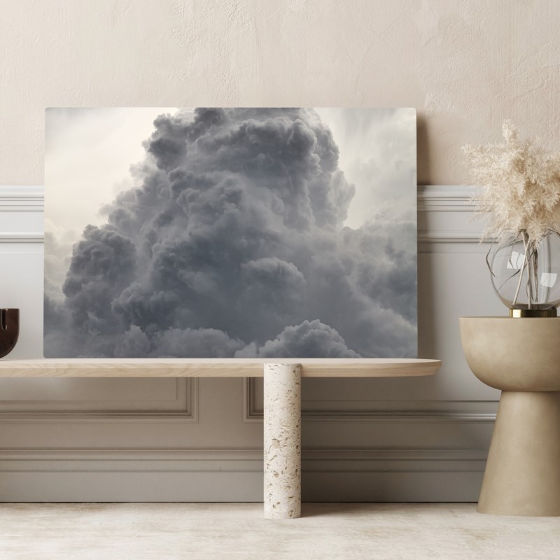 Leinwandbild dramatische graue wolkenlandschaft – Wallnifity® Leinwandbild dramatische graue wolkenlandschaft – Wallnifity®