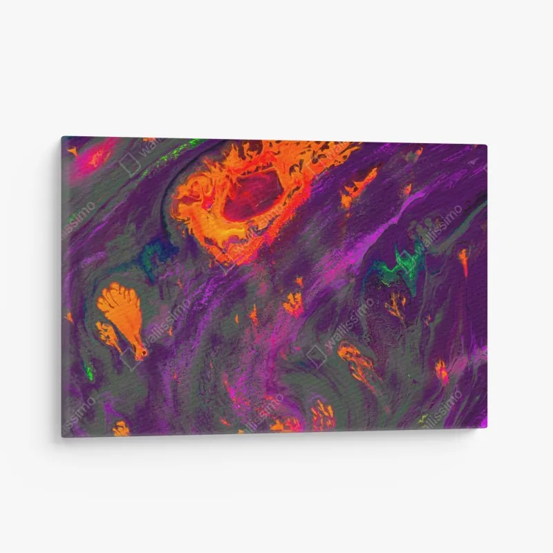 Leinwandbild vintage klassisches auto auf kopfsteinpflaster – Wallnifity®