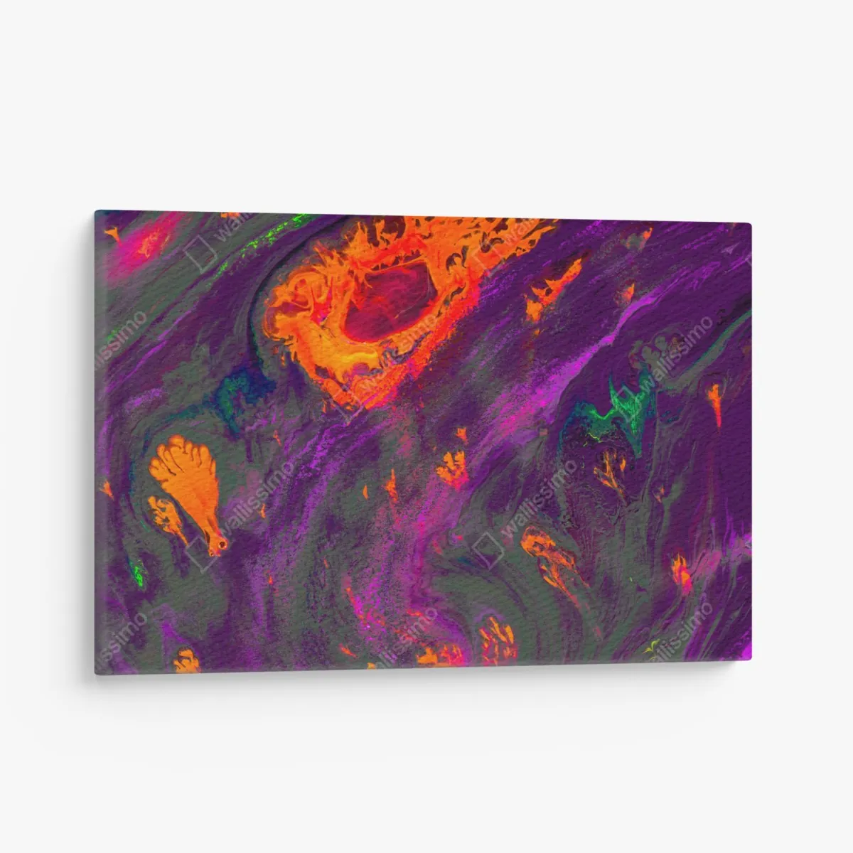 Leinwandbild traditionelle ebru abstrakte marmormuster in lila und orange – Wallnifity® Leinwandbild traditionelle ebru abstrakte marmormuster in lila und orange – Wallnifity®