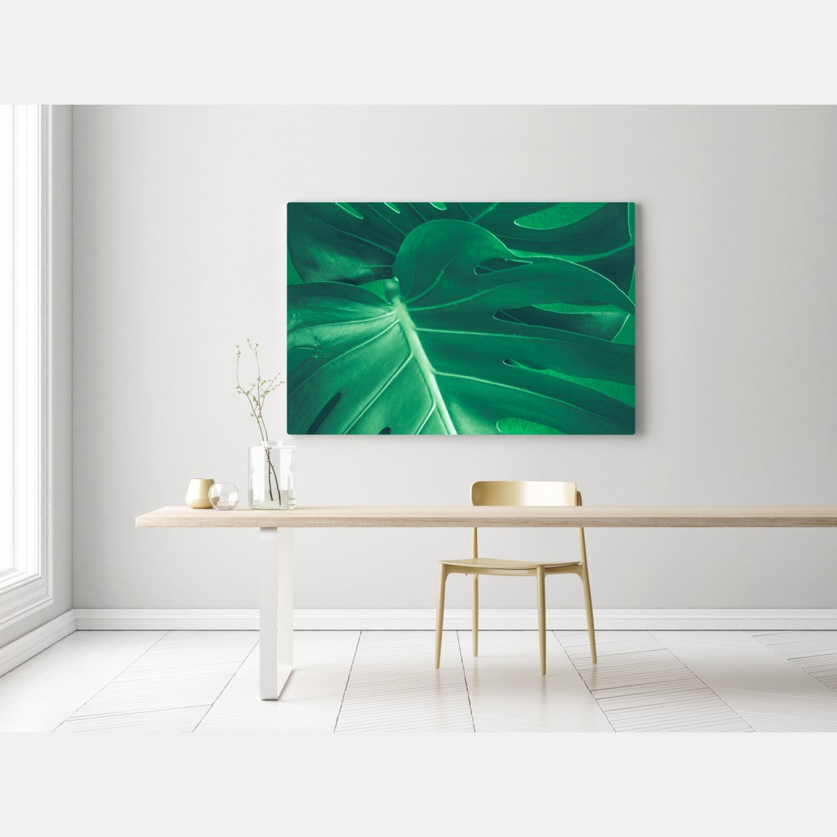 Leinwandbild prächtiges monstera-blatt nahaufnahme – Wallnifity® Leinwandbild prächtiges monstera-blatt nahaufnahme – Wallnifity®