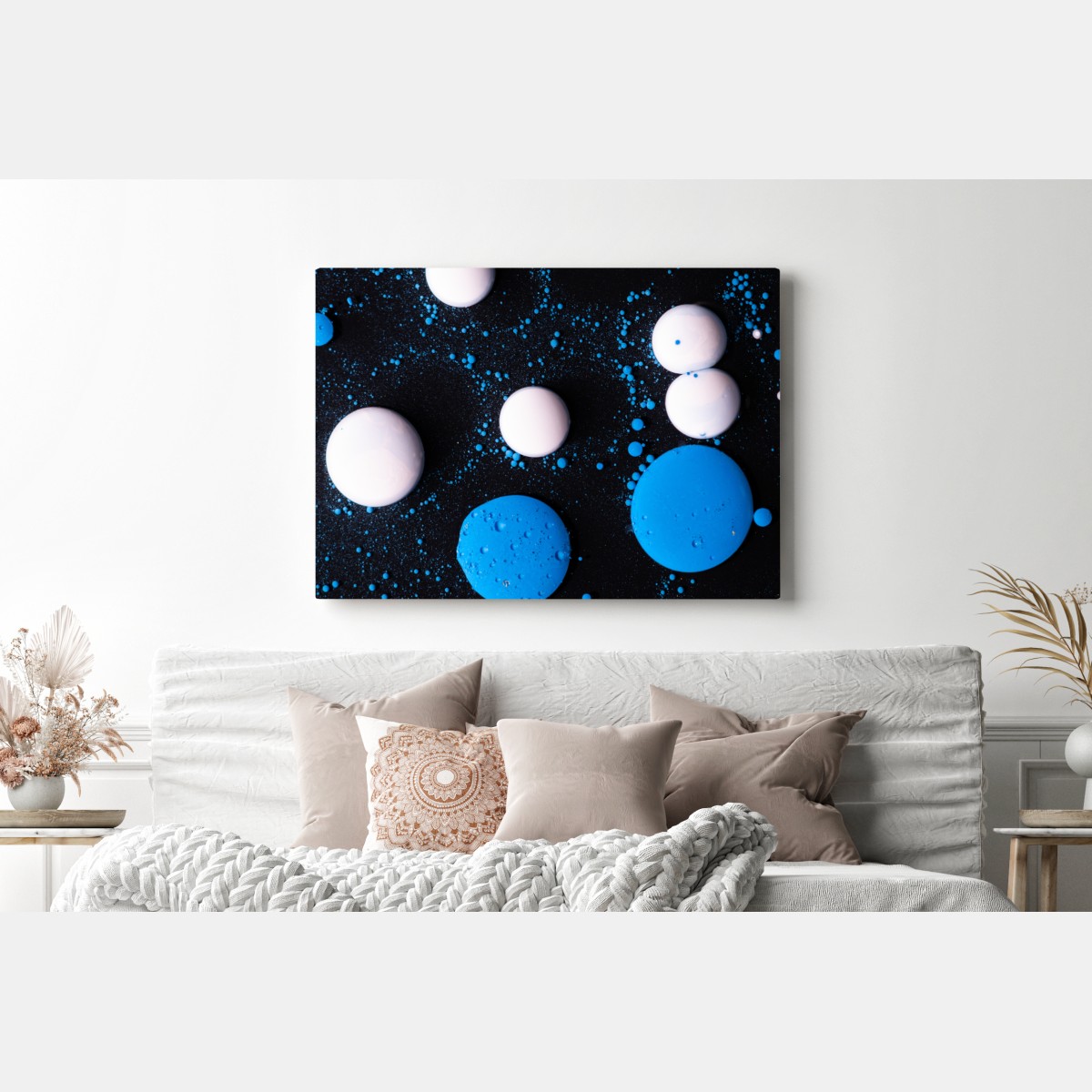 Leinwandbild blaues marmor flüssigmuster – Wallnifity® Leinwandbild blaues marmor flüssigmuster – Wallnifity®