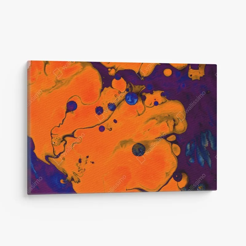 Leinwandbild grüne blasen abstrakte komposition – Wallnifity®