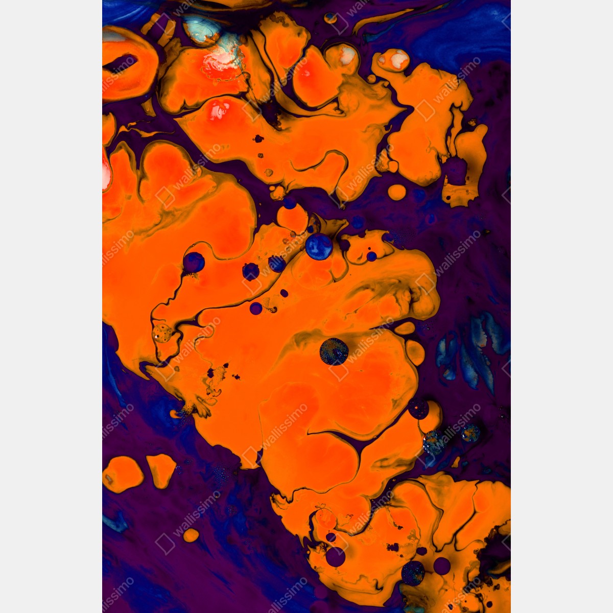 Leinwandbild intensiver oranger fluss – Wallnifity® Leinwandbild intensiver oranger fluss – Wallnifity®