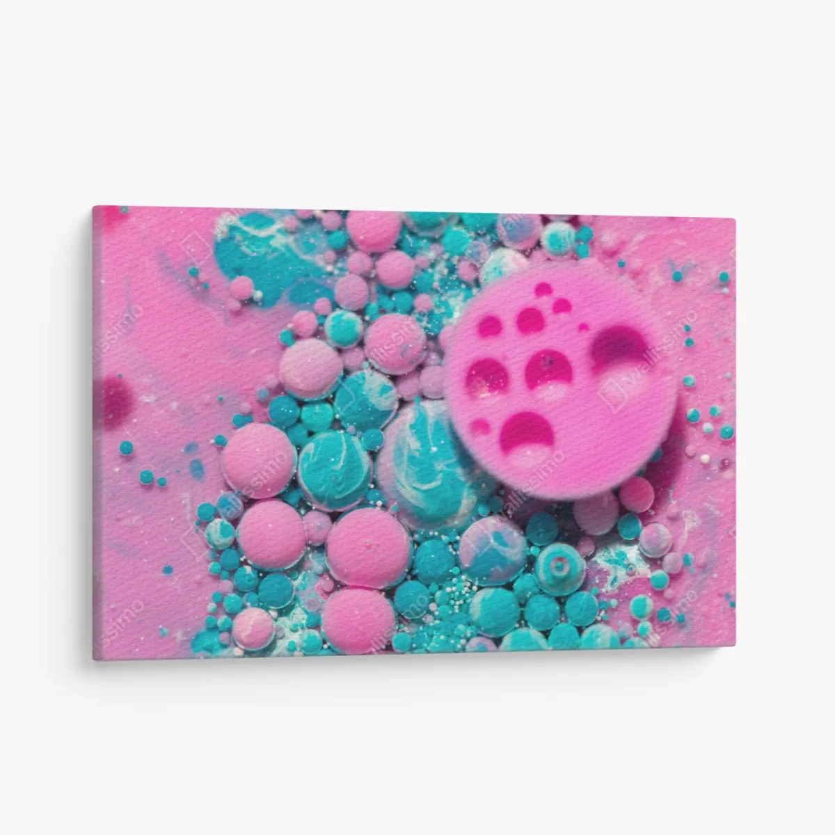 Leinwandbild rosa und türkis marmor abstrakt – Wallnifity® Leinwandbild rosa und türkis marmor abstrakt – Wallnifity®