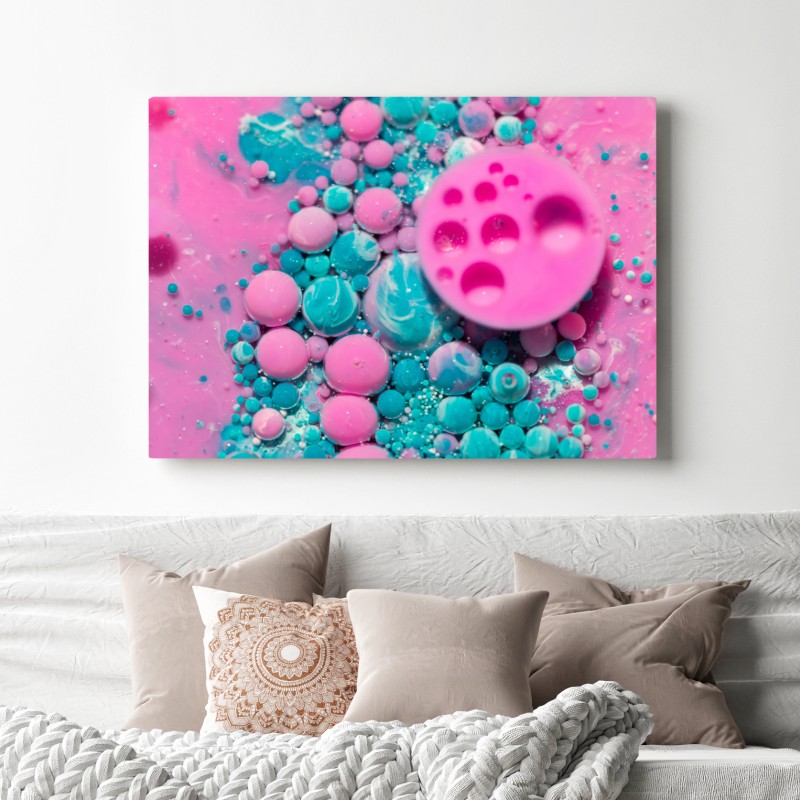 Leinwandbild rosa und türkis marmor abstrakt – Wallnifity® Leinwandbild rosa und türkis marmor abstrakt – Wallnifity®