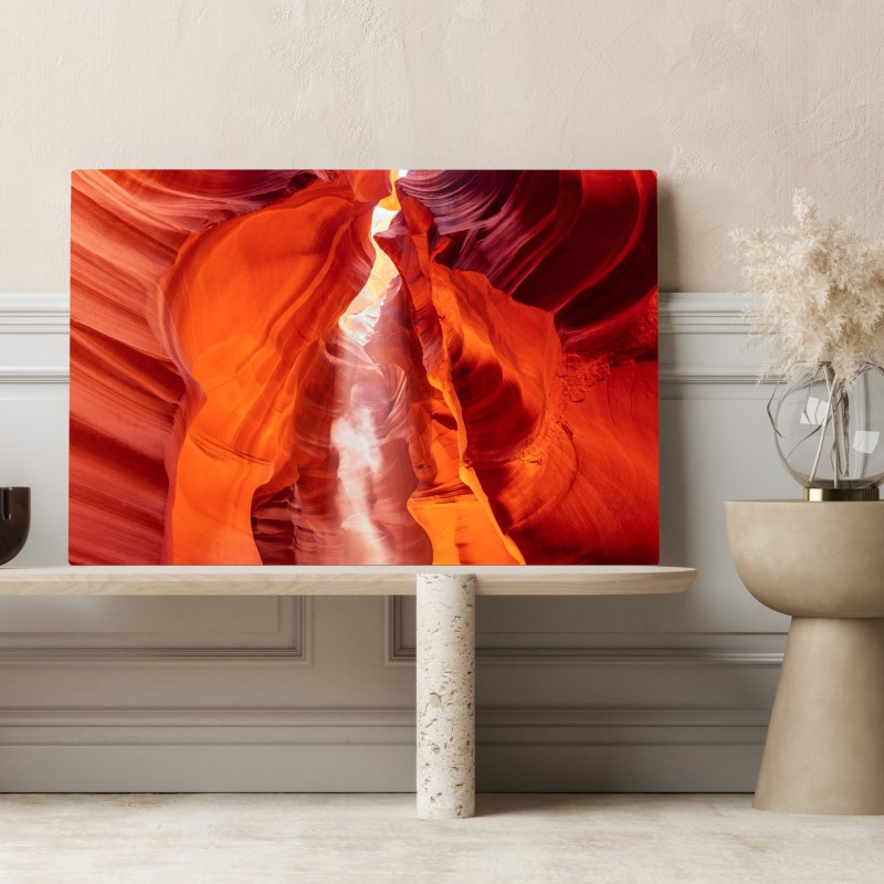 Leinwandbild sonnenstrahl in einer sandsteinschlucht – Wallnifity® Leinwandbild sonnenstrahl in einer sandsteinschlucht – Wallnifity®