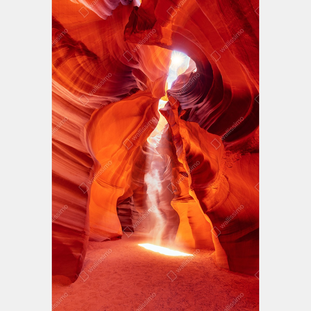 Leinwandbild sonnenstrahl in einer sandsteinschlucht – Wallnifity® Leinwandbild sonnenstrahl in einer sandsteinschlucht – Wallnifity®