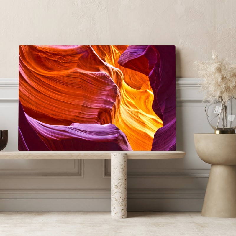 Leinwandbild sonnenbeschienener sandstein canyon – Wallnifity® Leinwandbild sonnenbeschienener sandstein canyon – Wallnifity®