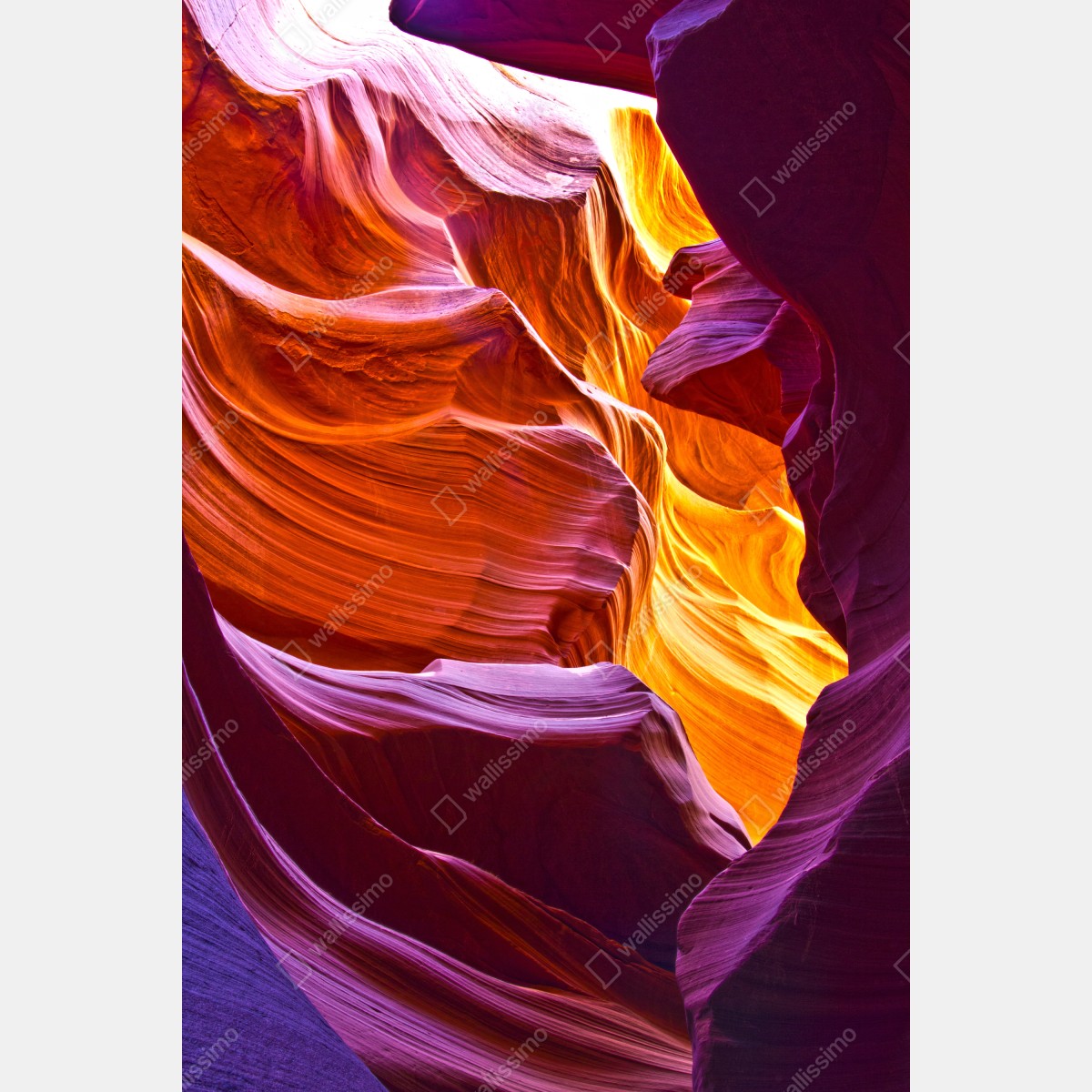 Leinwandbild sonnenbeschienener sandstein canyon – Wallnifity® Leinwandbild sonnenbeschienener sandstein canyon – Wallnifity®