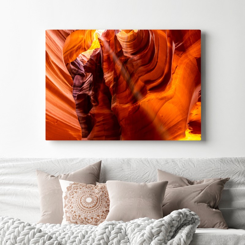 Leinwandbild Antelope Canyon licht und geschwungene sandsteinformen – Wallnifity® Leinwandbild Antelope Canyon licht und geschwungene sandsteinformen – Wallnifity®