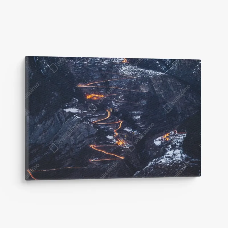 Leinwandbild weiße betonfassade im geometrischen muster – Wallnifity®