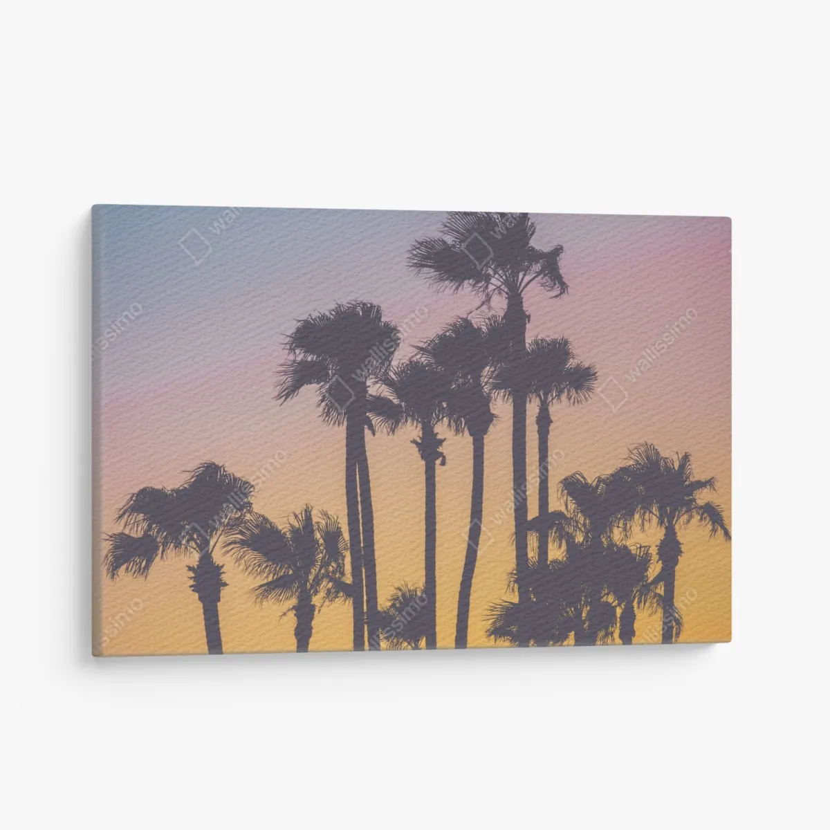 Leinwandbild retro tropische palmen bei sonnenuntergang – Wallnifity® Leinwandbild retro tropische palmen bei sonnenuntergang – Wallnifity®