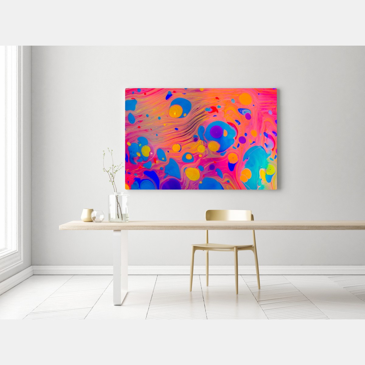 Leinwandbild osmanisches ebru marmormuster – Wallnifity® Leinwandbild osmanisches ebru marmormuster – Wallnifity®