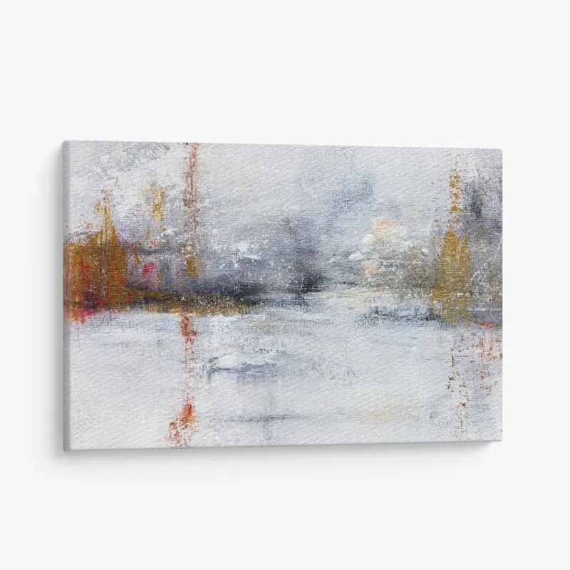 Leinwandbild weiße betonfassade im geometrischen muster – Wallnifity®