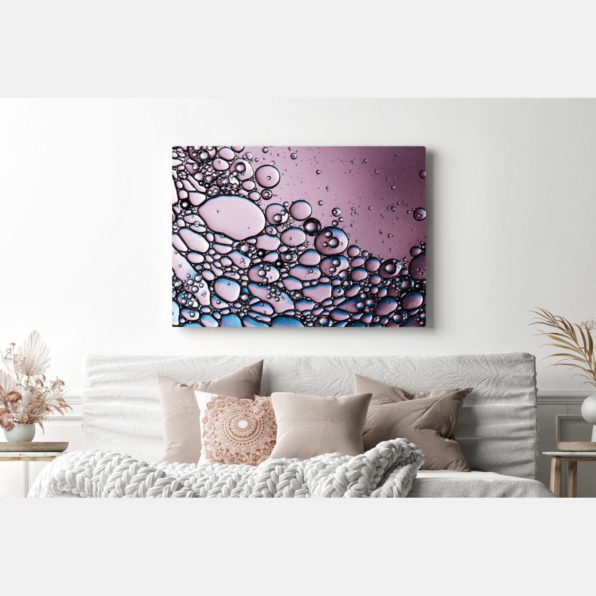 Leinwandbild lila abstraktes blasenmuster – Wallnifity® Leinwandbild lila abstraktes blasenmuster – Wallnifity®