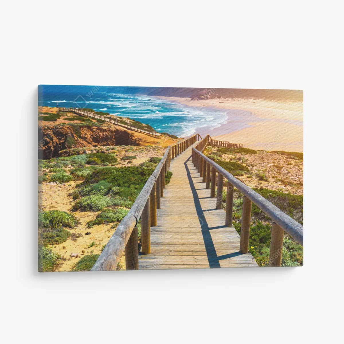 Leinwandbild steg zur Praia da Bordeira – Wallnifity® Leinwandbild steg zur Praia da Bordeira – Wallnifity®