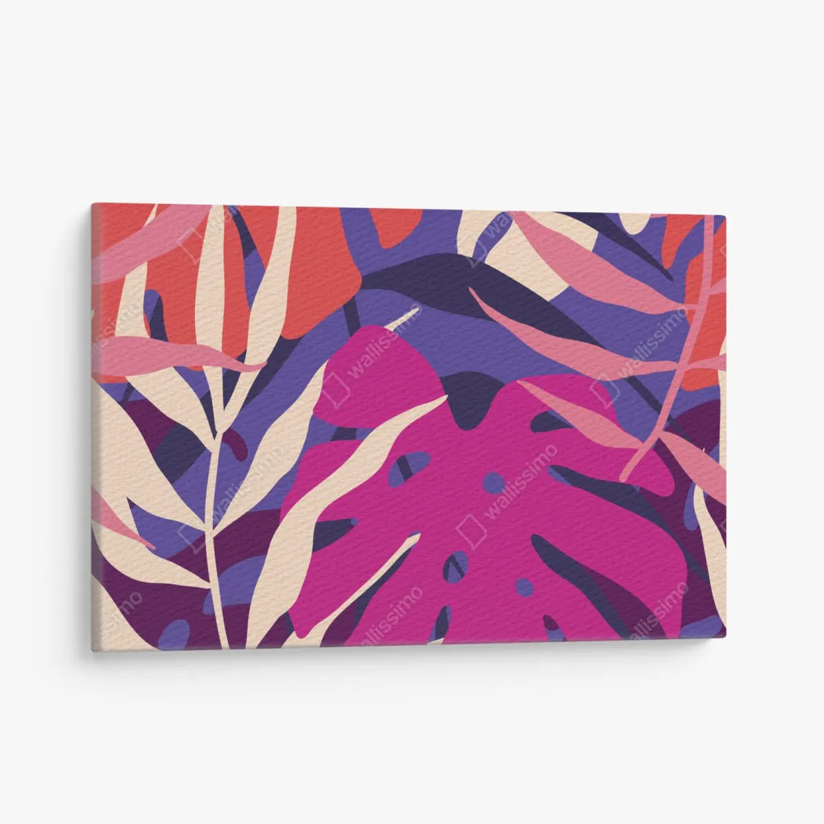 Leinwandbild pastell tropisches blattmuster – Wallnifity® Leinwandbild pastell tropisches blattmuster – Wallnifity®