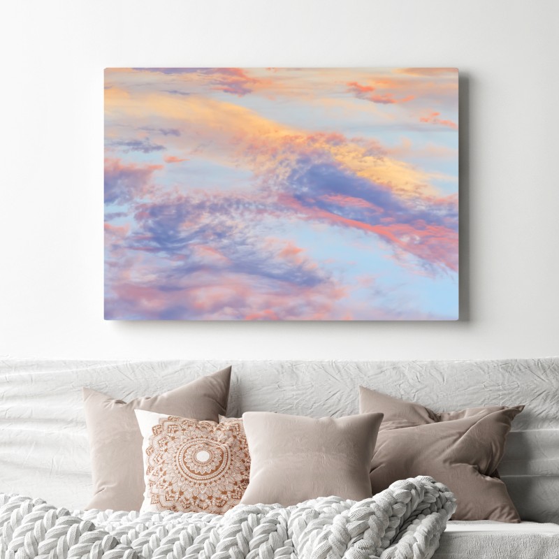 Leinwandbild sanfter pastellhimmel bei sonnenaufgang – Wallnifity® Leinwandbild sanfter pastellhimmel bei sonnenaufgang – Wallnifity®