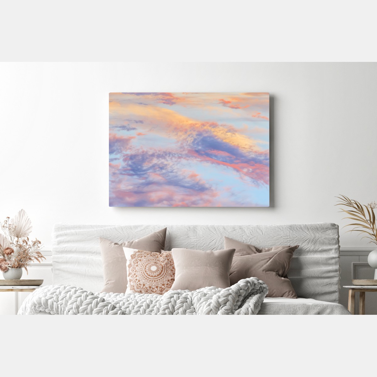Leinwandbild sanfter pastellhimmel bei sonnenaufgang – Wallnifity® Leinwandbild sanfter pastellhimmel bei sonnenaufgang – Wallnifity®