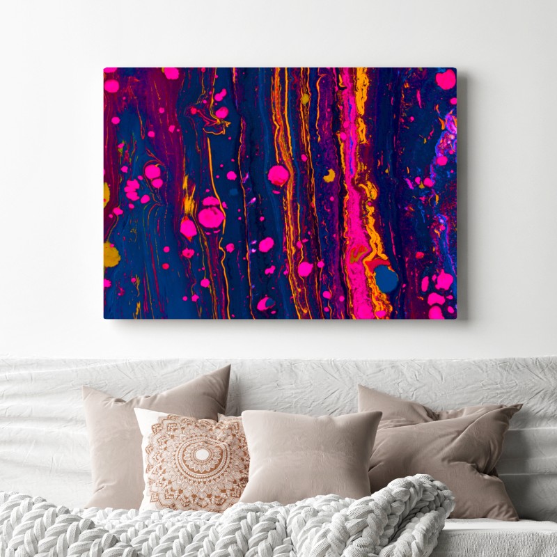 Leinwandbild neon marmorierte abstrakte wandgrafik – Wallnifity® Leinwandbild neon marmorierte abstrakte wandgrafik – Wallnifity®