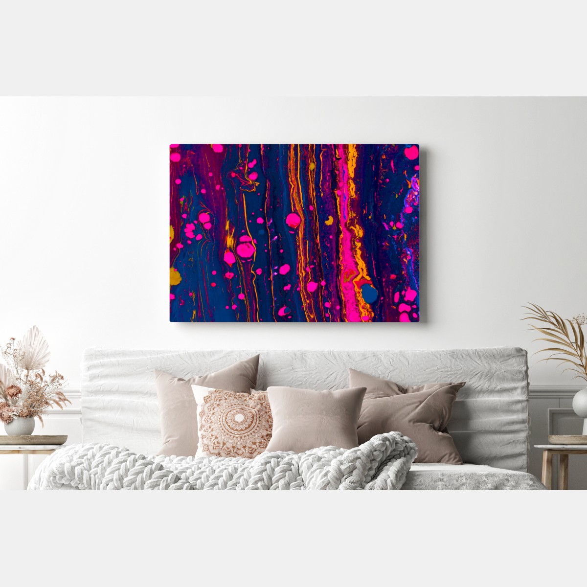 Leinwandbild neon marmorierte abstrakte wandgrafik – Wallnifity® Leinwandbild neon marmorierte abstrakte wandgrafik – Wallnifity®