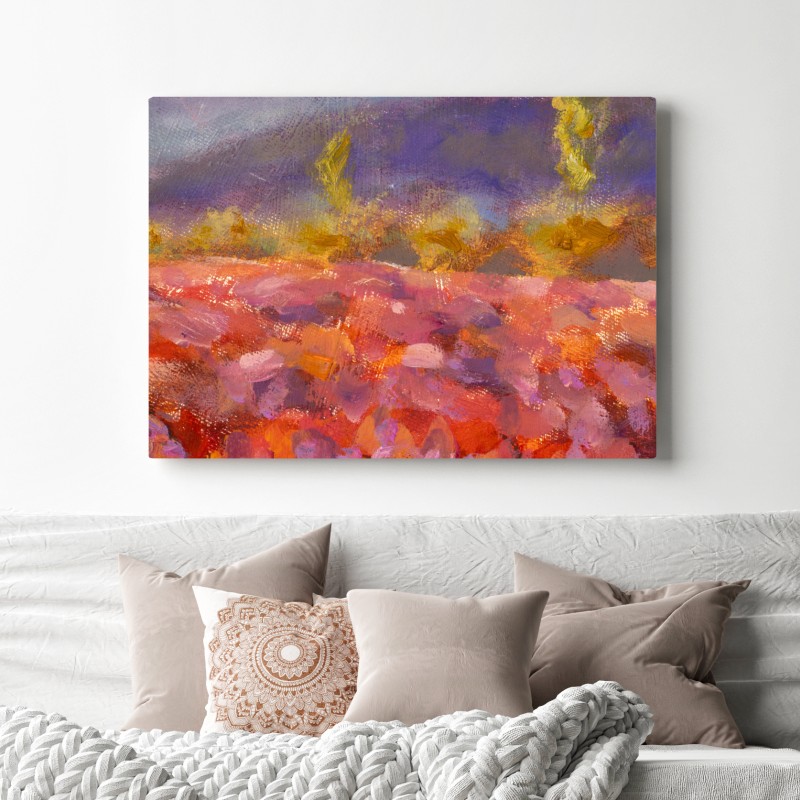 Leinwandbild Provence lavendelfeld gemälde – Wallnifity® Leinwandbild Provence lavendelfeld gemälde – Wallnifity®