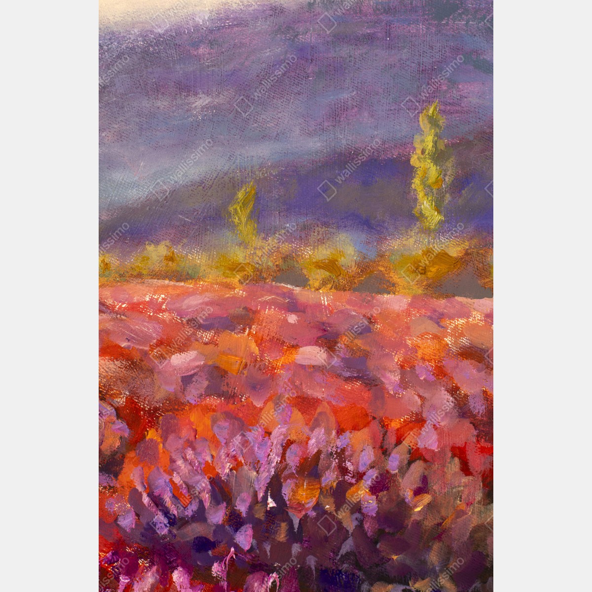 Leinwandbild Provence lavendelfeld gemälde – Wallnifity® Leinwandbild Provence lavendelfeld gemälde – Wallnifity®