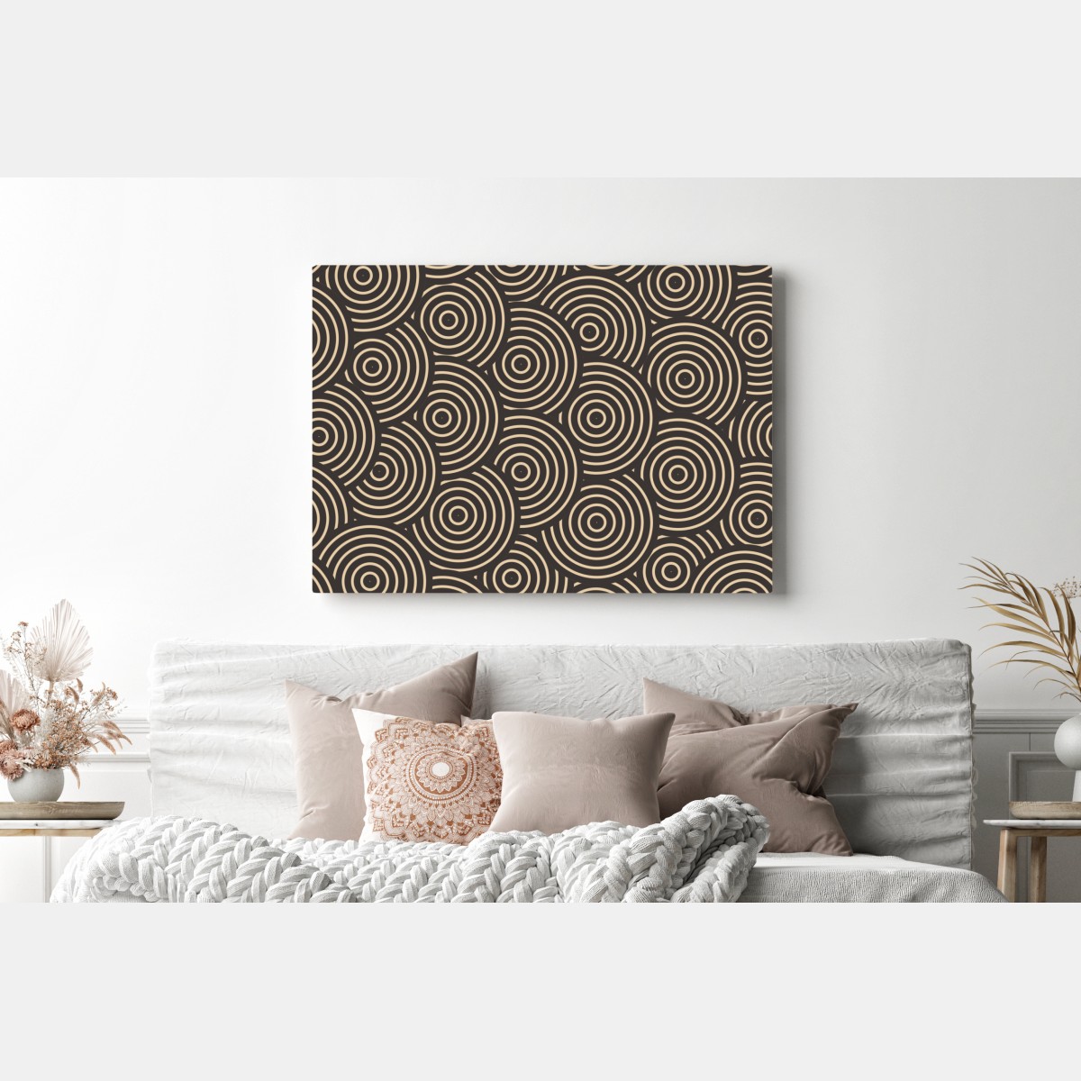 Leinwandbild retro konzentrische kreise muster – Wallnifity® Leinwandbild retro konzentrische kreise muster – Wallnifity®