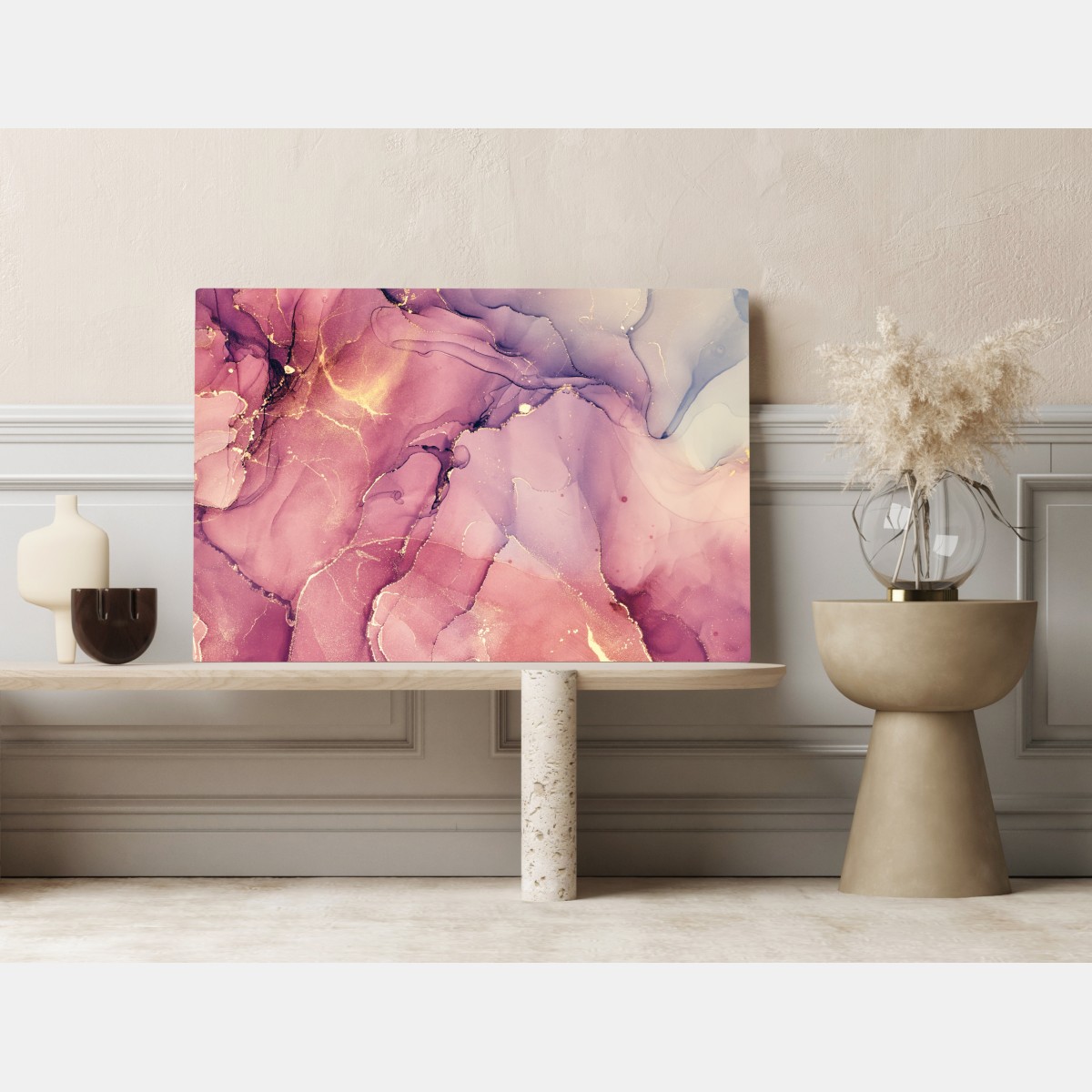 Leinwandbild ätherische lila marmorabstraktion – Wallnifity® Leinwandbild ätherische lila marmorabstraktion – Wallnifity®