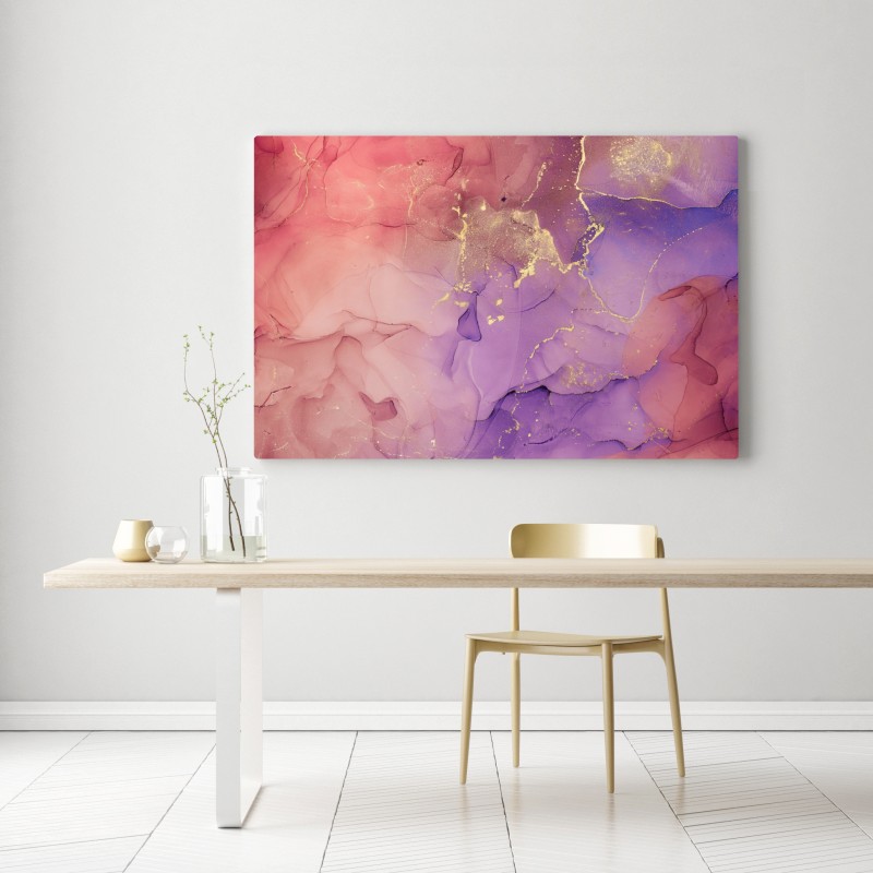 Leinwandbild ätherische rosa und lila marmoroptik – Wallnifity® Leinwandbild ätherische rosa und lila marmoroptik – Wallnifity®
