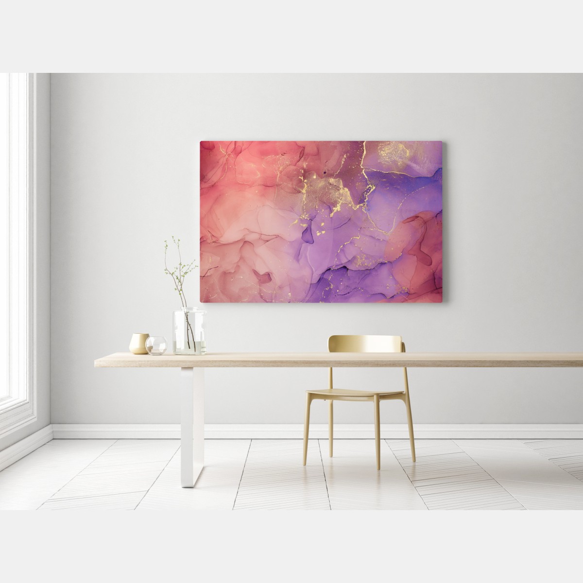 Leinwandbild ätherische rosa und lila marmoroptik – Wallnifity® Leinwandbild ätherische rosa und lila marmoroptik – Wallnifity®