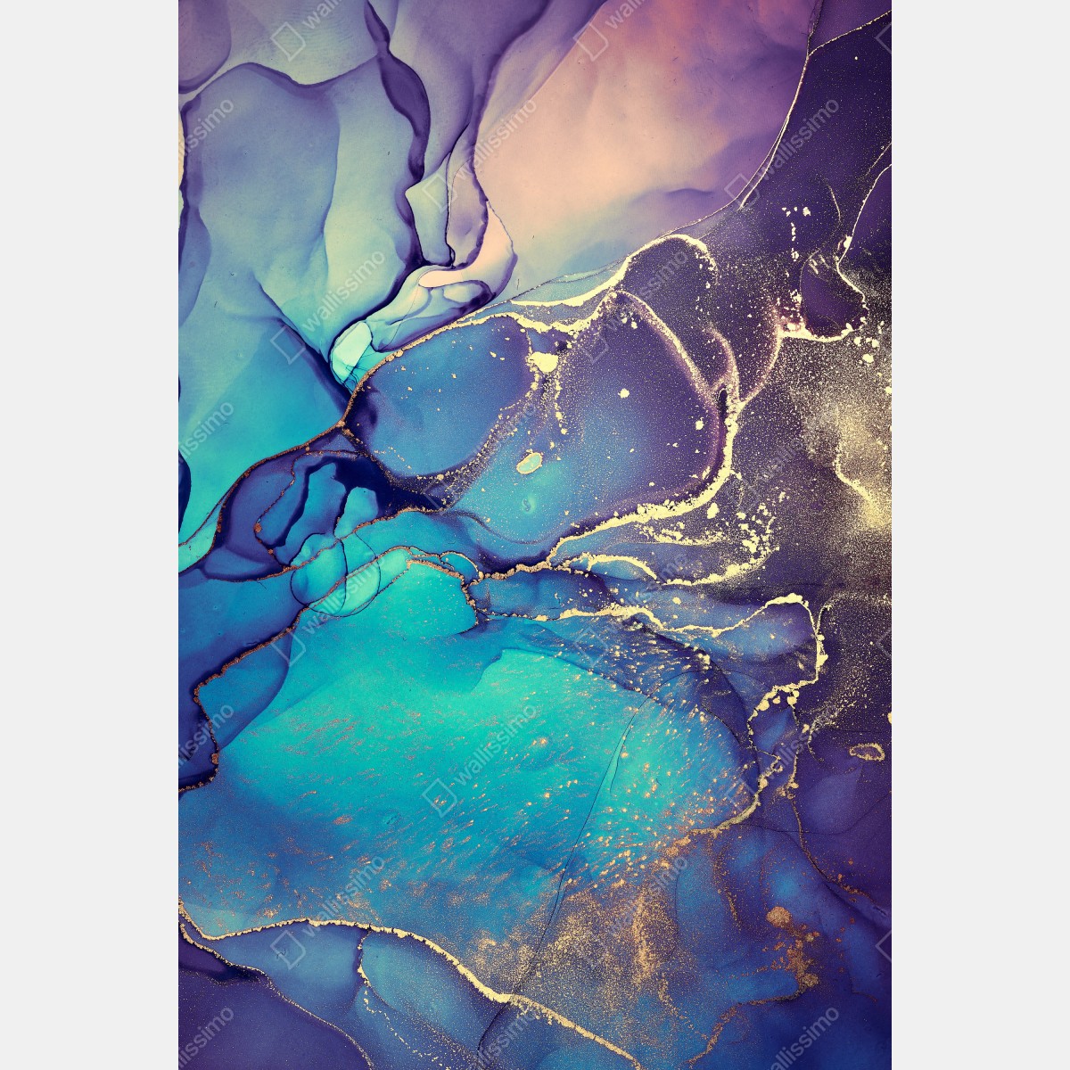 Leinwandbild türkis und gold fließende marmorabstraktion – Wallnifity® Leinwandbild türkis und gold fließende marmorabstraktion – Wallnifity®