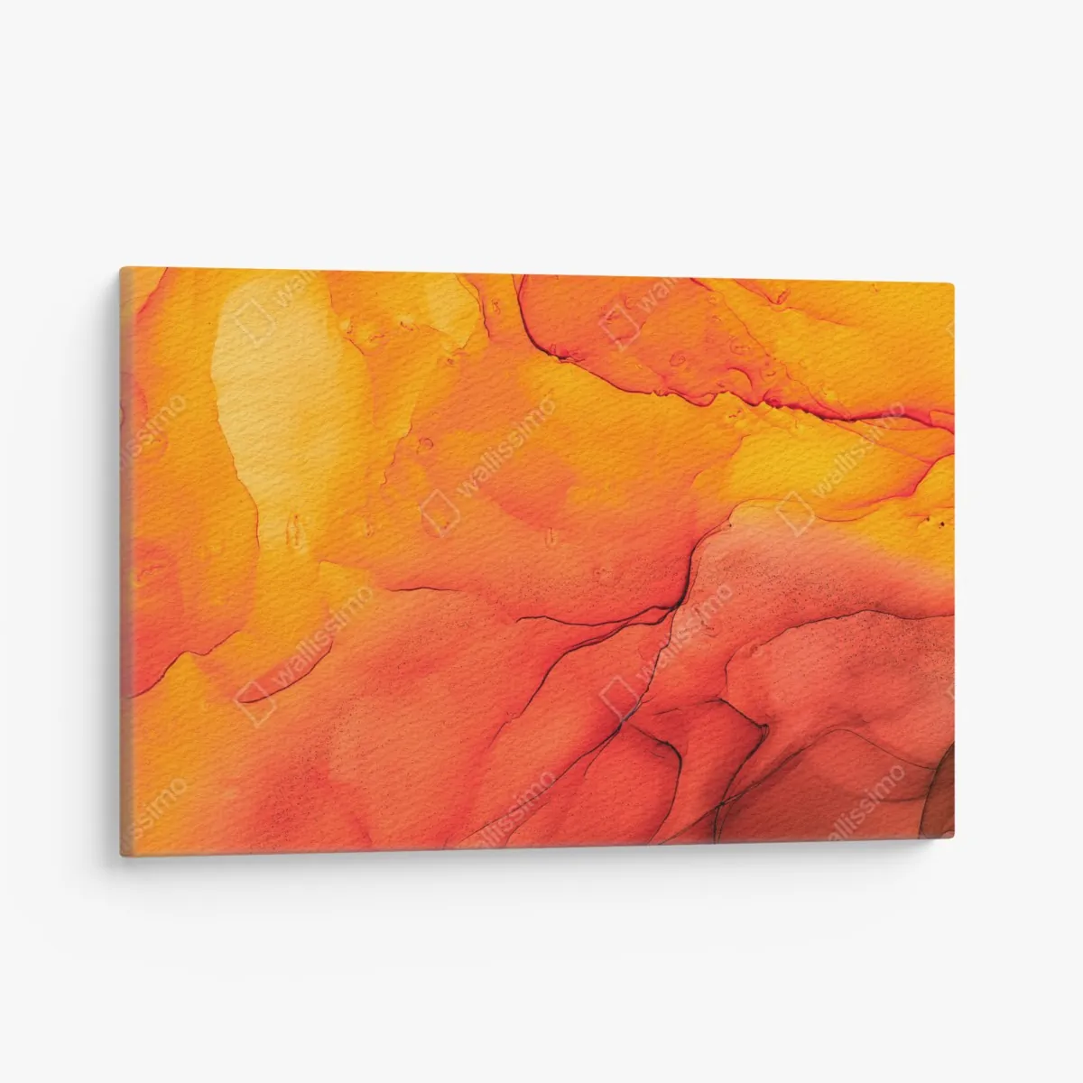 Leinwandbild lebendige orange abstrakte alkoholkunst – Wallnifity® Leinwandbild lebendige orange abstrakte alkoholkunst – Wallnifity®