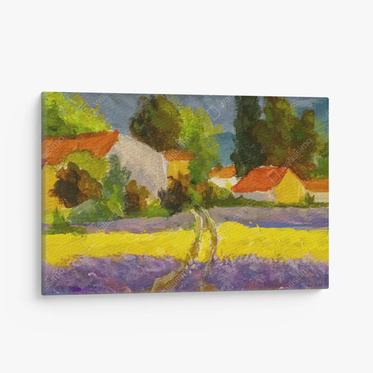 Leinwandbild lavendelfelder bei sonnenuntergang – Wallnifity® Leinwandbild lavendelfelder bei sonnenuntergang – Wallnifity®