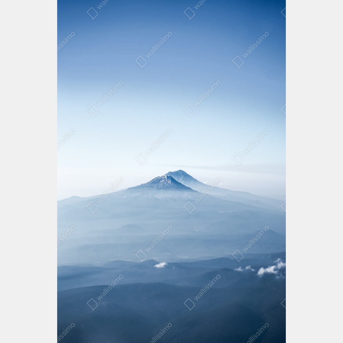 Leinwandbild neblige blaue berggipfel – Wallnifity® Leinwandbild neblige blaue berggipfel – Wallnifity®