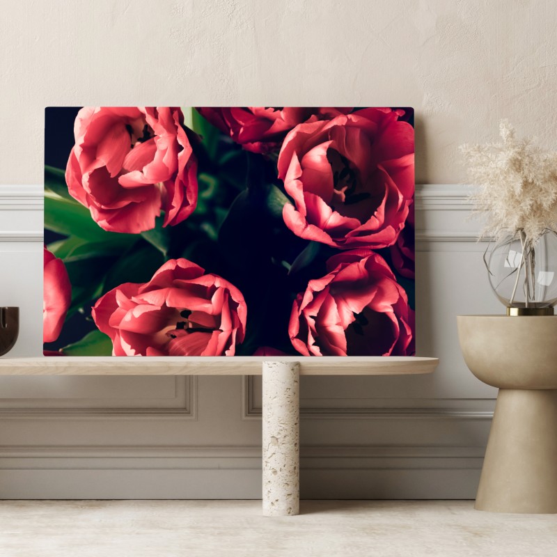 Leinwandbild stimmungsvolles rosa tulpenbukett – Wallnifity® Leinwandbild stimmungsvolles rosa tulpenbukett – Wallnifity®