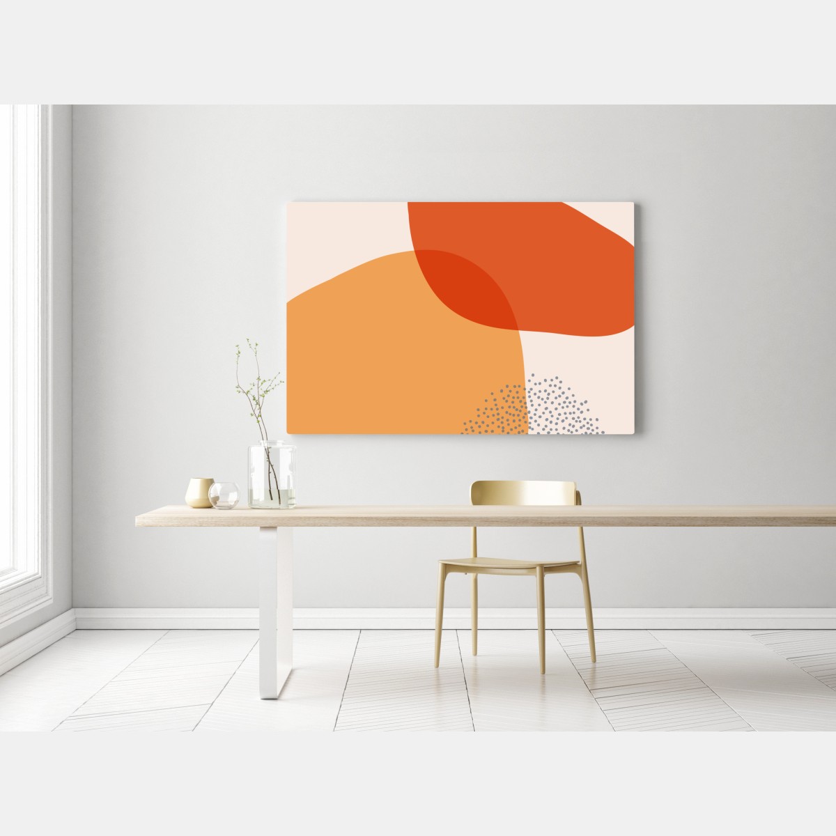 Leinwandbild warme abstrakte formen – Wallnifity® Leinwandbild warme abstrakte formen – Wallnifity®