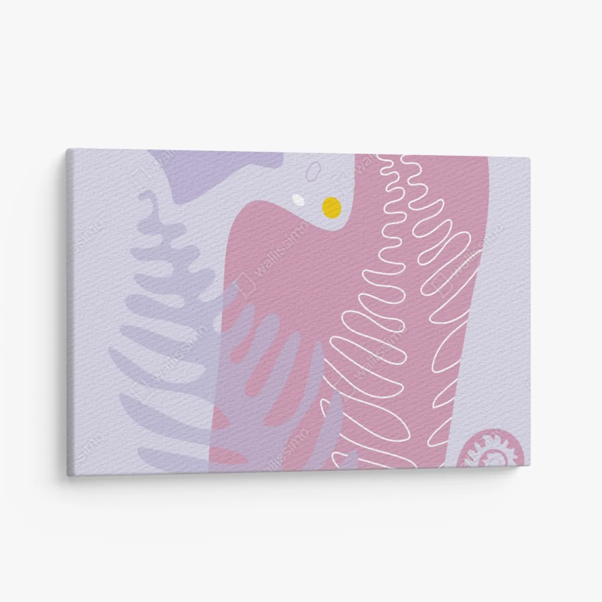 Leinwandbild zarte pastell-botanische abstraktion – Wallnifity® Leinwandbild zarte pastell-botanische abstraktion – Wallnifity®