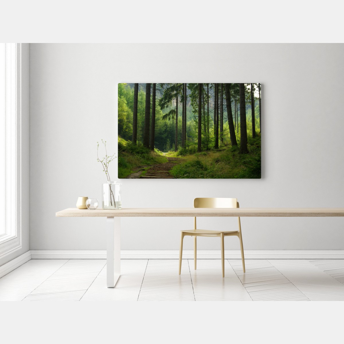 Leinwandbild ruhiger waldpfad – Wallnifity® Leinwandbild ruhiger waldpfad – Wallnifity®