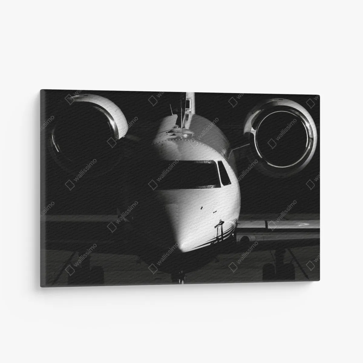 Leinwandbild monochrome frontalansicht eines privatjets – Wallnifity® Leinwandbild monochrome frontalansicht eines privatjets – Wallnifity®