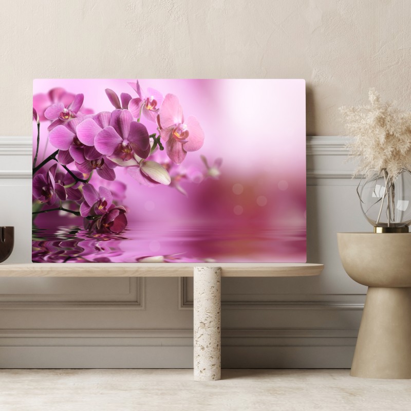 Leinwandbild rosa orchideen spiegelung – Wallnifity® Leinwandbild rosa orchideen spiegelung – Wallnifity®